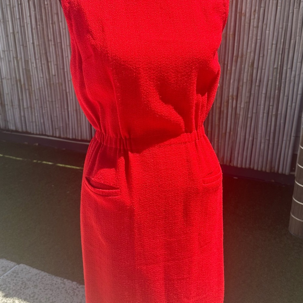 VINTAGE Elegant Red Sleeveless Dress Mr. Mort